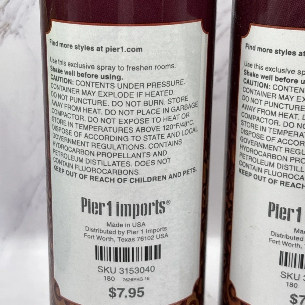 2-BRAND NEW PIER 1 ASIAN SPICE ROOM SPRAY 6oz Discontinued Rare